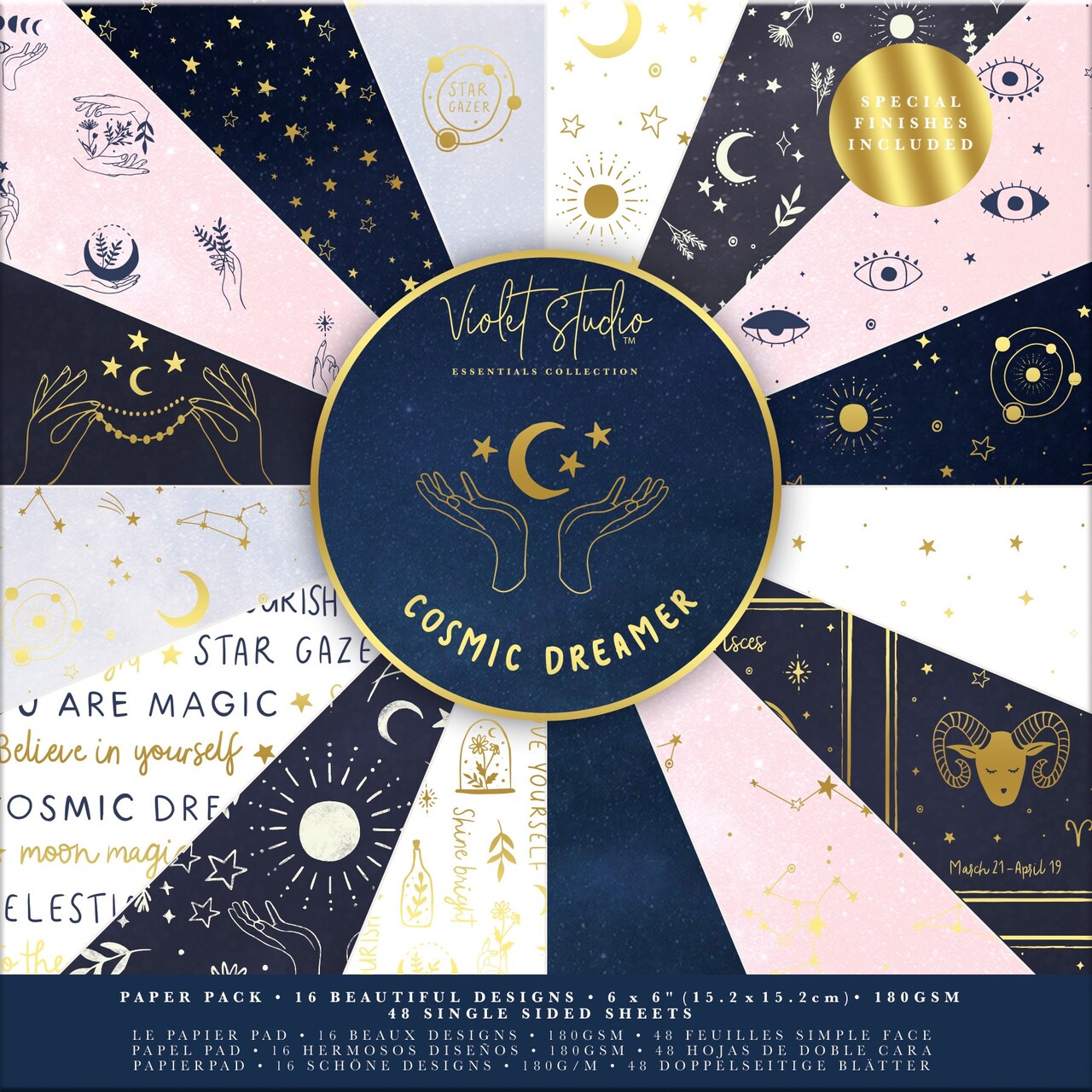 Violet Studio Single-Sided Paper Pack 6"X6" 48/Pkg-Cosmic Dreamer